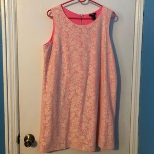 Pink and White Lace Dress